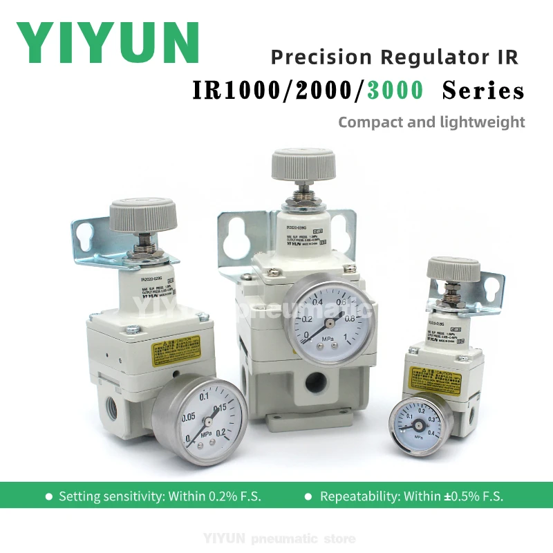 IR3000, IR3010, IR3020-03 02BG 03BG 04BG YIYUN Оборудование контроля давления Прецизионный регуляторный клапан IR IR3000 Series
IR3000, IR3010, IR3020-03 02BG 03BG 04BG YIYUN Оборудование контроля давления Прецизионный регуляторный клапан IR IR3000 Series