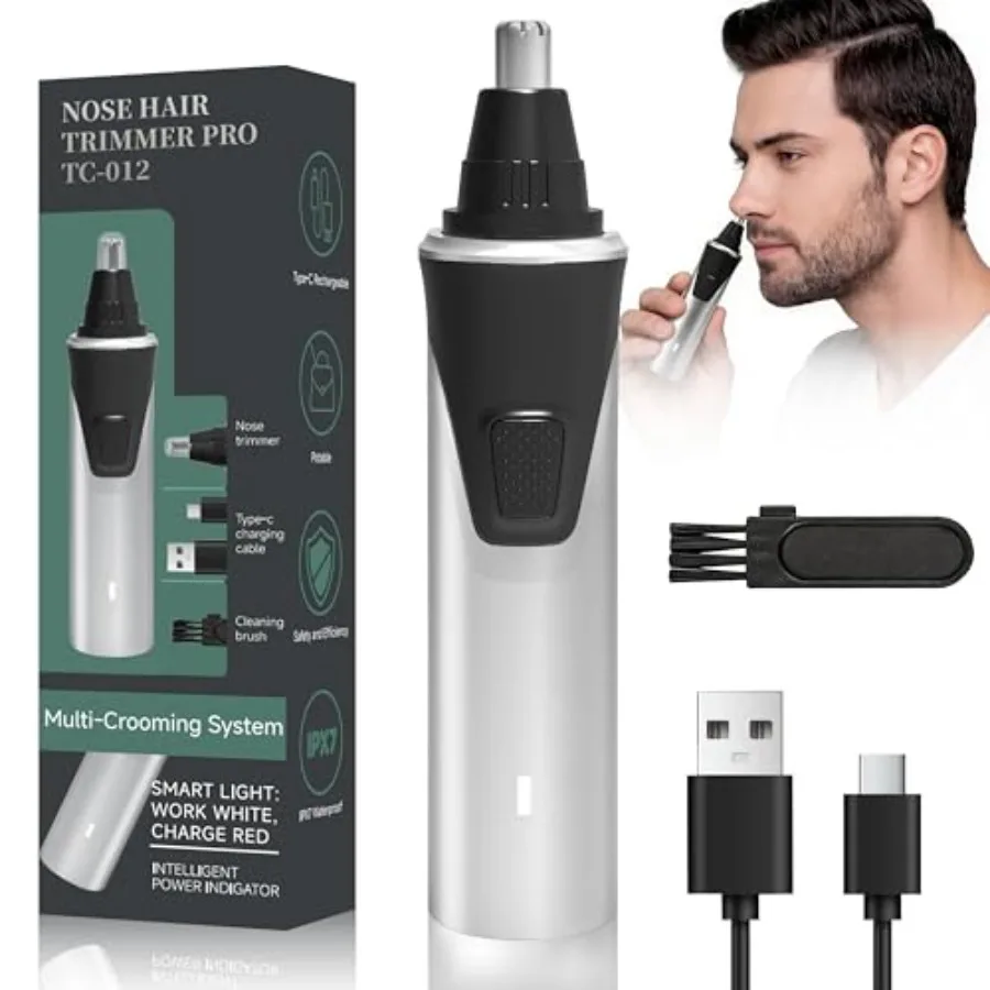 Electric Nose Hair Trimmer for Men 2026 Professional 2 in 1 Painless Rechargeable Nose and Ear Hair Clipper IPX7 Waterproof Typ
Electric Nose Hair Trimmer for Men 2026 Professional 2 in 1 Painless Rechargeable Nose and Ear Hair Clipper IPX7 Waterproof Typ