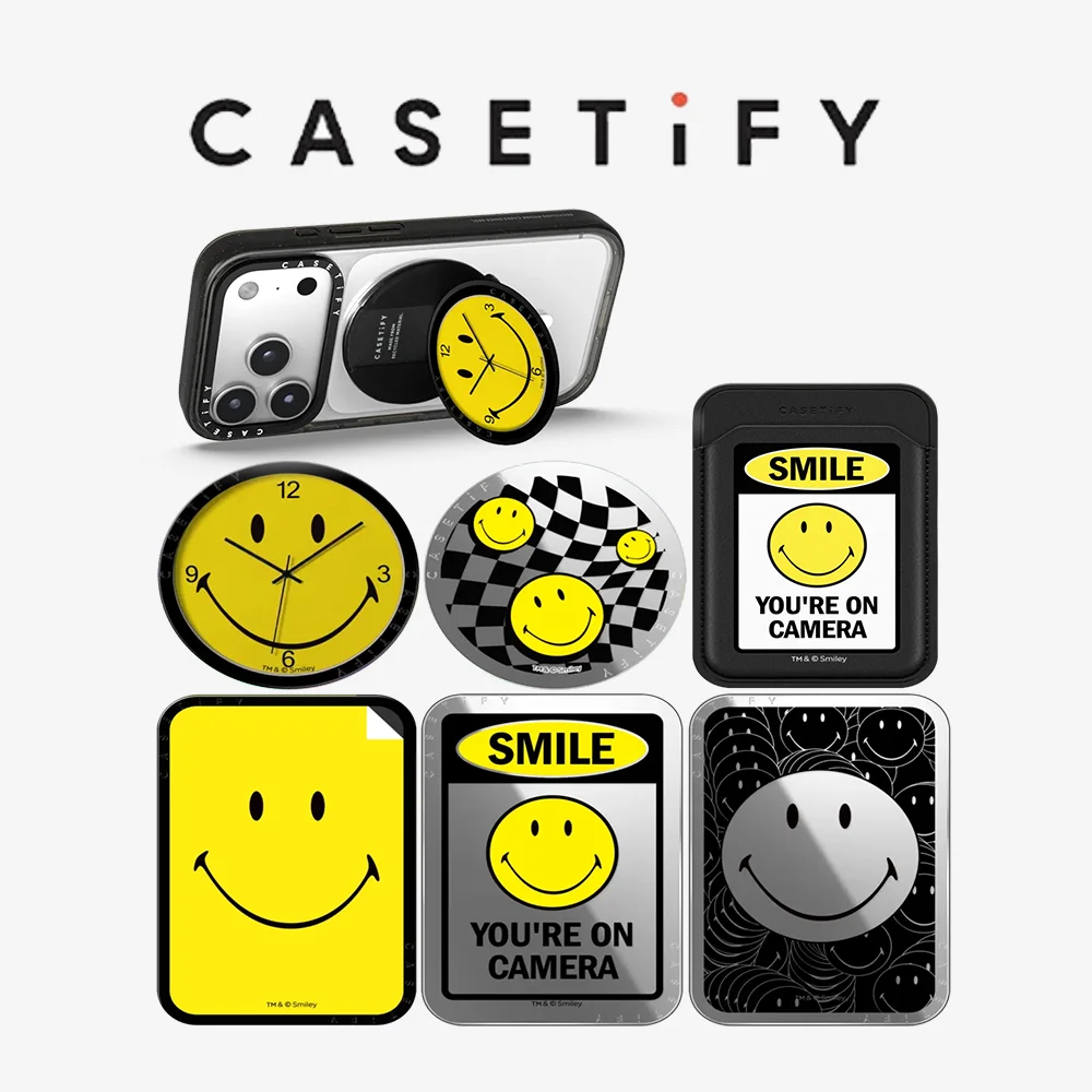 CASETiFY Co-brand Smiley Series Magnetic Phone Holder Card Pack for iPhone17 16 15 14 13 12 for Samsung S25 S26 A57 A36
CASETiFY Co-brand Smiley Series Magnetic Phone Holder Card Pack for iPhone17 16 15 14 13 12 for Samsung S25 S26 A57 A36