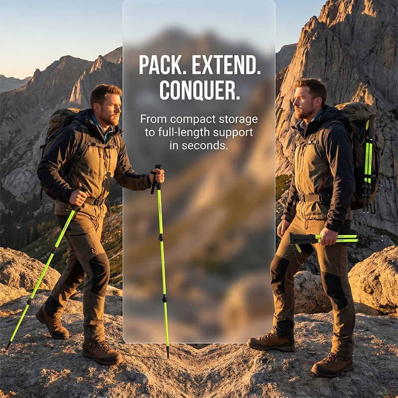 Fluorescent Green Carbon Fiber Trekking Poles Unisex Lightweight Adjustable - for Outdoor Hiking Camping Climbing
Fluorescent Green Carbon Fiber Trekking Poles Unisex Lightweight Adjustable - for Outdoor Hiking Camping Climbing