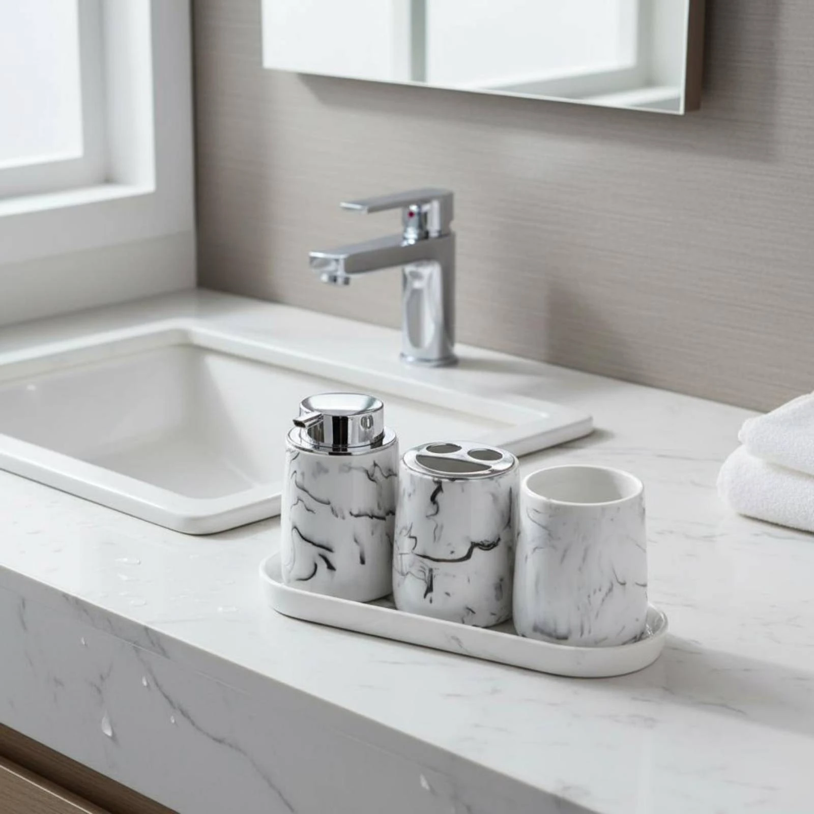 4 Pieces Marble Bathroom Set Modern Design 4 Piece Bath Set Resin Bathroom Accessories Gift Idea Household Decor Space Saving
4 Pieces Marble Bathroom Set Modern Design 4 Piece Bath Set Resin Bathroom Accessories Gift Idea Household Decor Space Saving