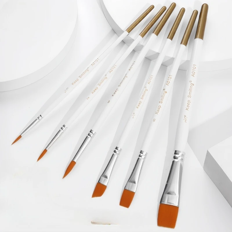 6pcs/set Nylon Paint Brushes for Watercolor Acrylic Painting Tools Professiona Fine Detail Liner Brush Art Drawing Supplies
6pcs/set Nylon Paint Brushes for Watercolor Acrylic Painting Tools Professiona Fine Detail Liner Brush Art Drawing Supplies