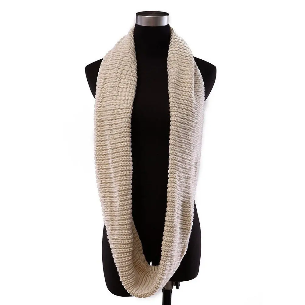 Warm Knit Loop Scarf Neckerchief Beige Polyacrylic Fiber Winter Neck Warmer for Men Women Charming Style Women Scarf
Warm Knit Loop Scarf Neckerchief Beige Polyacrylic Fiber Winter Neck Warmer for Men Women Charming Style Women Scarf