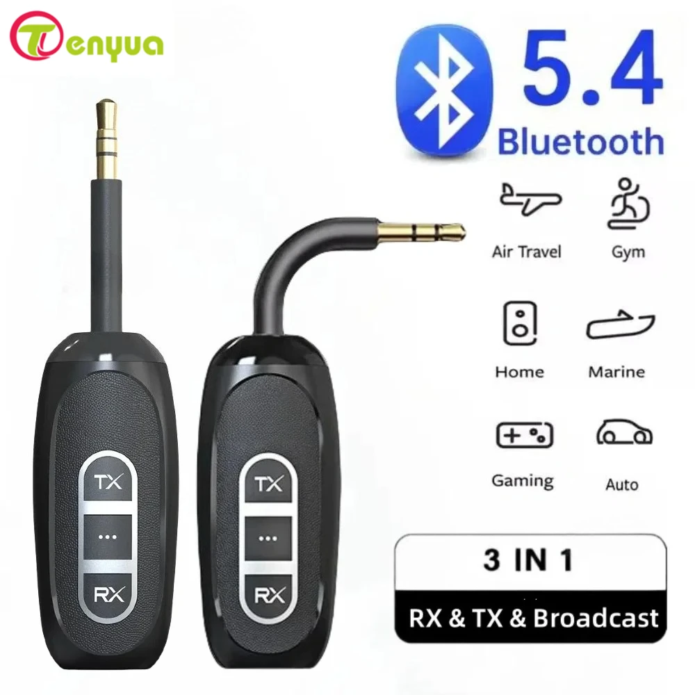 3-in-1 Bluetooth 5.4 Transmitter Receiver 3.5mm AUX Broadcast Mode Wireless Music Audio Adapter for PC TV Car kit Speaker
3-in-1 Bluetooth 5.4 Transmitter Receiver 3.5mm AUX Broadcast Mode Wireless Music Audio Adapter for PC TV Car kit Speaker