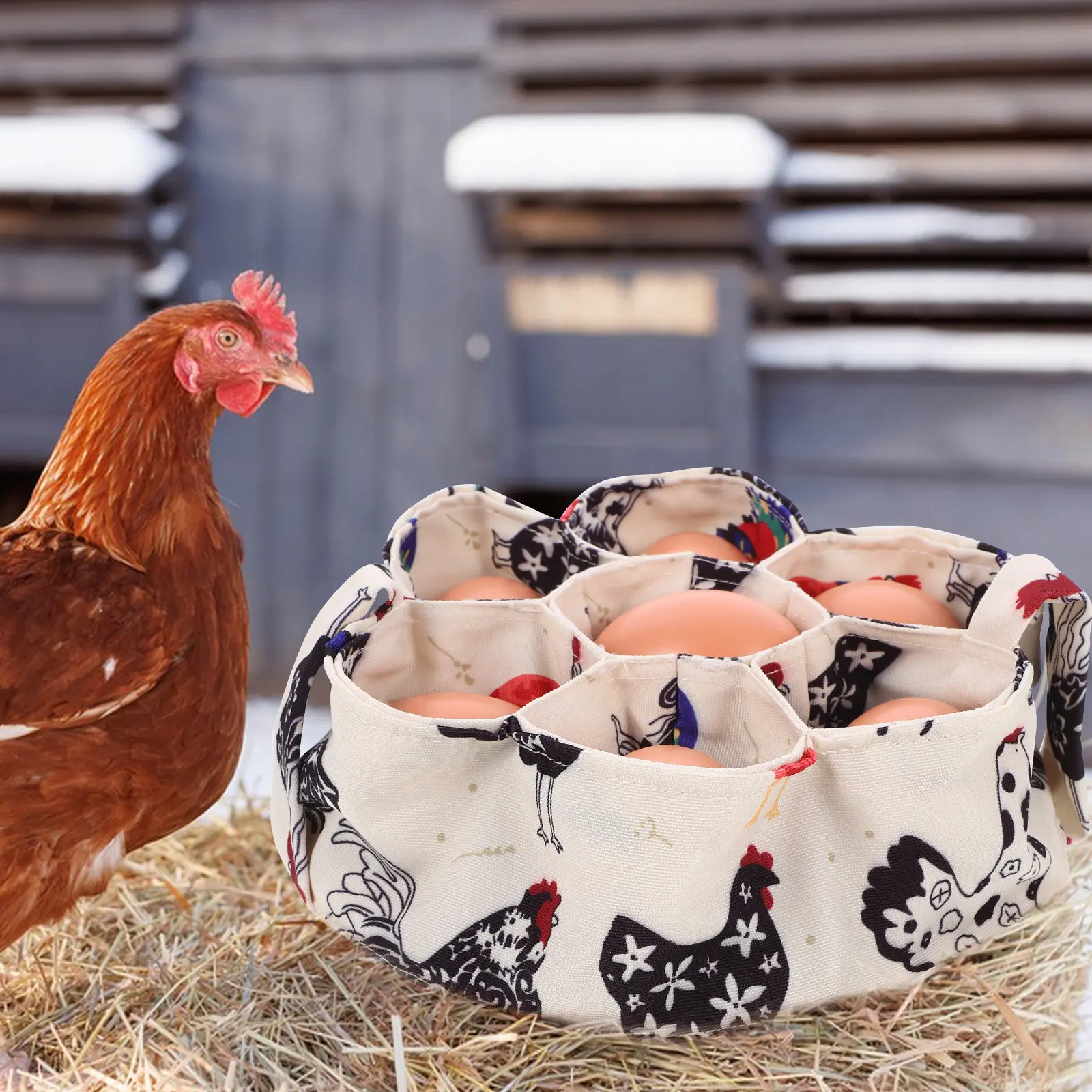 Canvas 7 Section Egg Collecting Bag Fresh Eggs Portable Holder Pockets Chicken Coop Gathering Basket Farmhouse Storage
Canvas 7 Section Egg Collecting Bag Fresh Eggs Portable Holder Pockets Chicken Coop Gathering Basket Farmhouse Storage