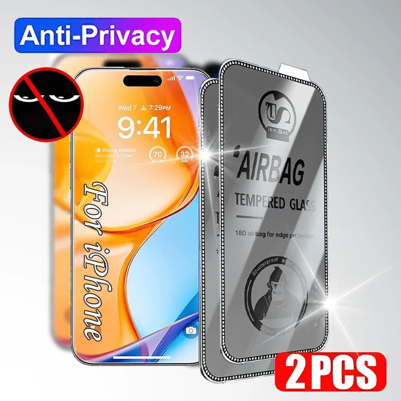 2Pieces for iPhone 13/14/15/16/17 e Plus Pro Max Privacy Crystal Diamond Edge Screen Protector - Anti Peek, Shiny and Unique
2Pieces for iPhone 13/14/15/16/17 e Plus Pro Max Privacy Crystal Diamond Edge Screen Protector - Anti Peek, Shiny and Unique
