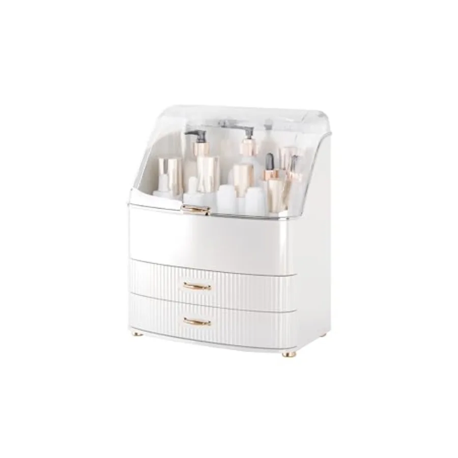 Makeup Organizer Countertop Vanity with Transparent Lid Drawers Waterproof Dustproof Cosmetic Skincare Bathroom Storage Gift fo
Makeup Organizer Countertop Vanity with Transparent Lid Drawers Waterproof Dustproof Cosmetic Skincare Bathroom Storage Gift fo
