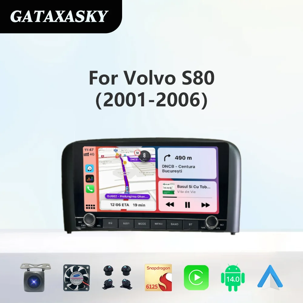 GATAXASKY Android 14 8,9 "2 Din автомобильное мультимедийное радио для Volvo s80 2001-2006 Carplay Auto Wi-Fi GPS 360 камера BT Navi SWC RDS
GATAXASKY Android 14 8,9 "2 Din автомобильное мультимедийное радио для Volvo s80 2001-2006 Carplay Auto Wi-Fi GPS 360 камера BT Navi SWC RDS