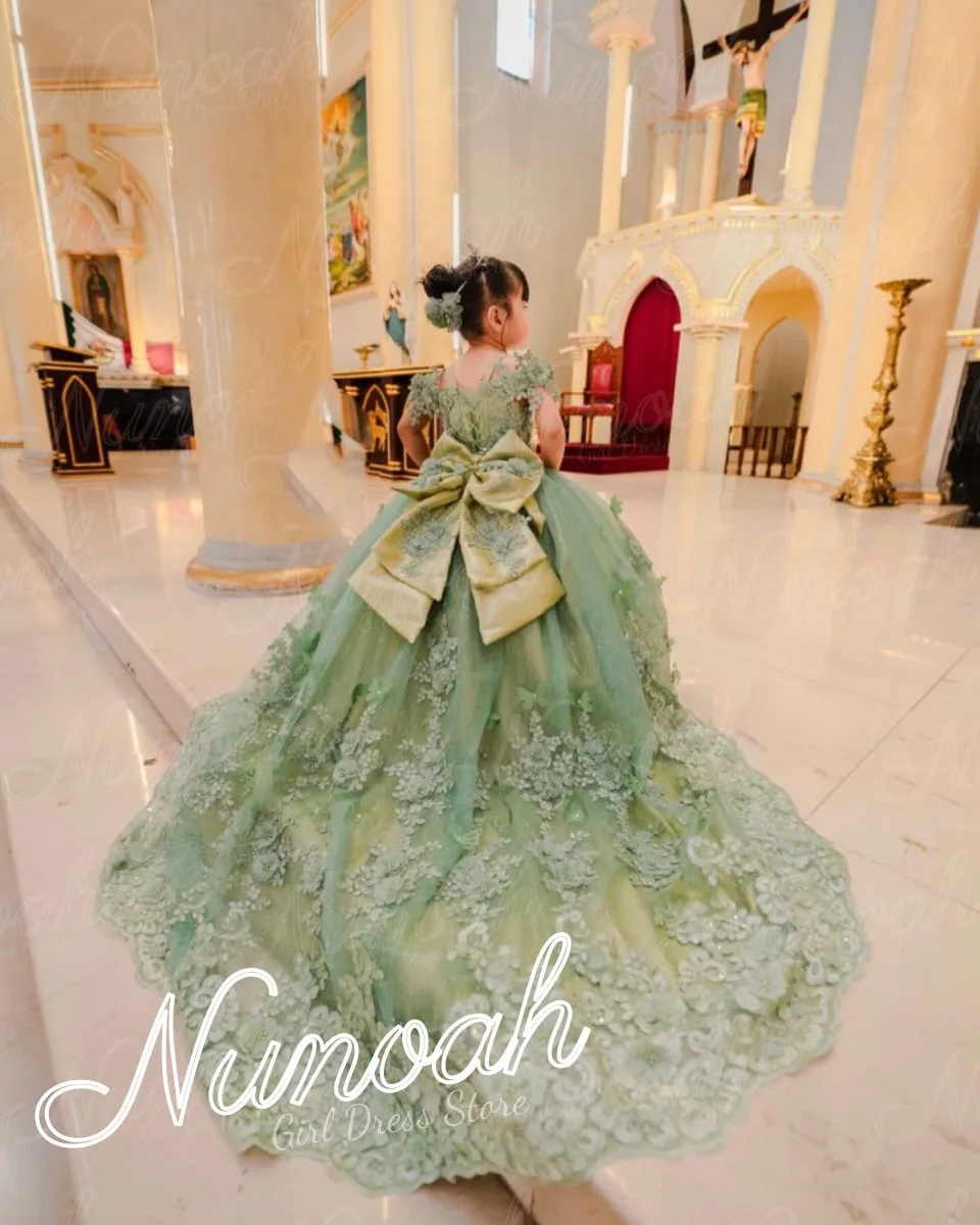 Green Flower Girl Dresses for Wedding Lace Appliques Baby Girl Gown for Photoshoot Floor Length First Communion Gowns Customized
Green Flower Girl Dresses for Wedding Lace Appliques Baby Girl Gown for Photoshoot Floor Length First Communion Gowns Customized