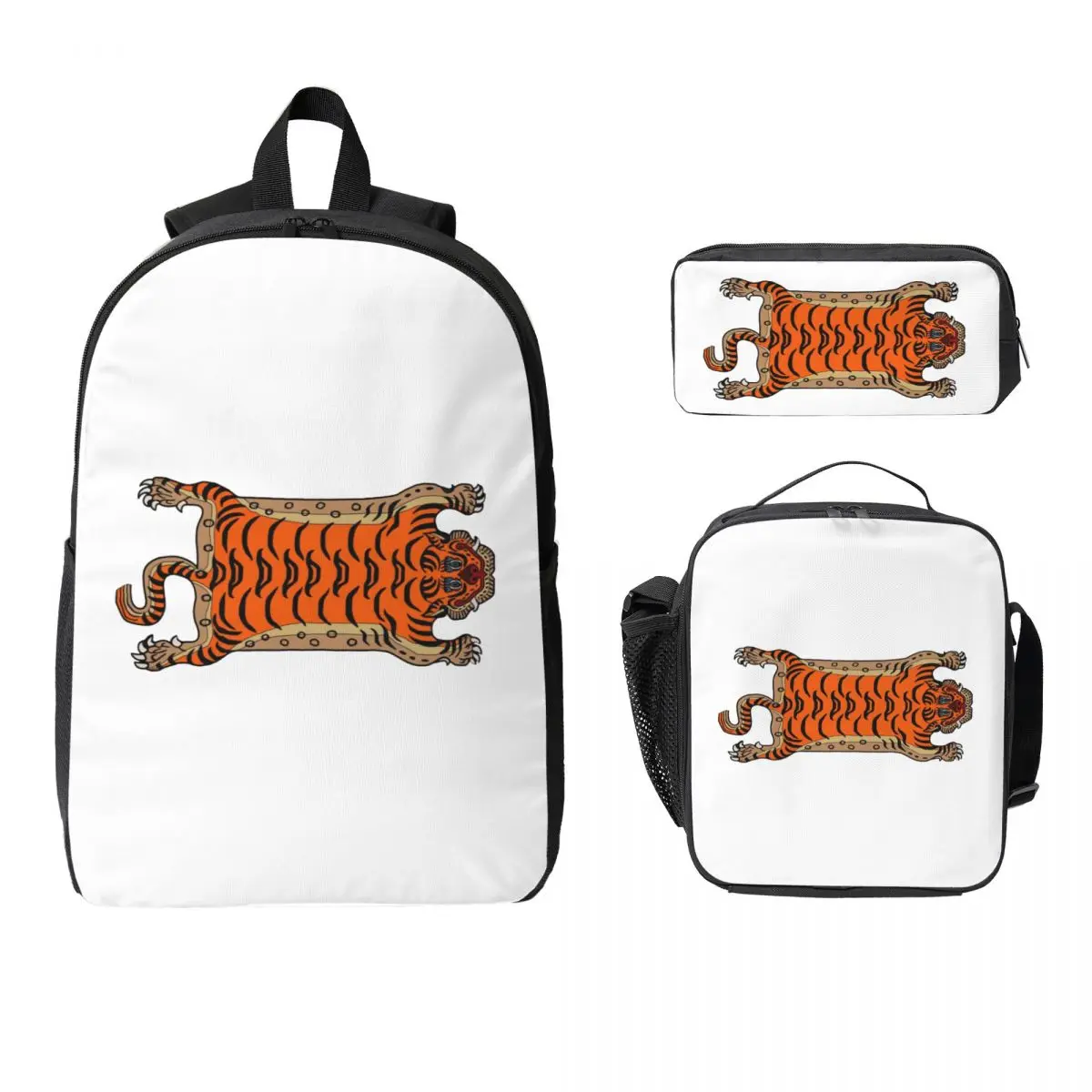 Tibetan Tiger Rug Backpack Boys Girls BookBag School Bag Computer Shoulder Bags 3ps Insulated Lunch Bag Pencil Case
Tibetan Tiger Rug Backpack Boys Girls BookBag School Bag Computer Shoulder Bags 3ps Insulated Lunch Bag Pencil Case