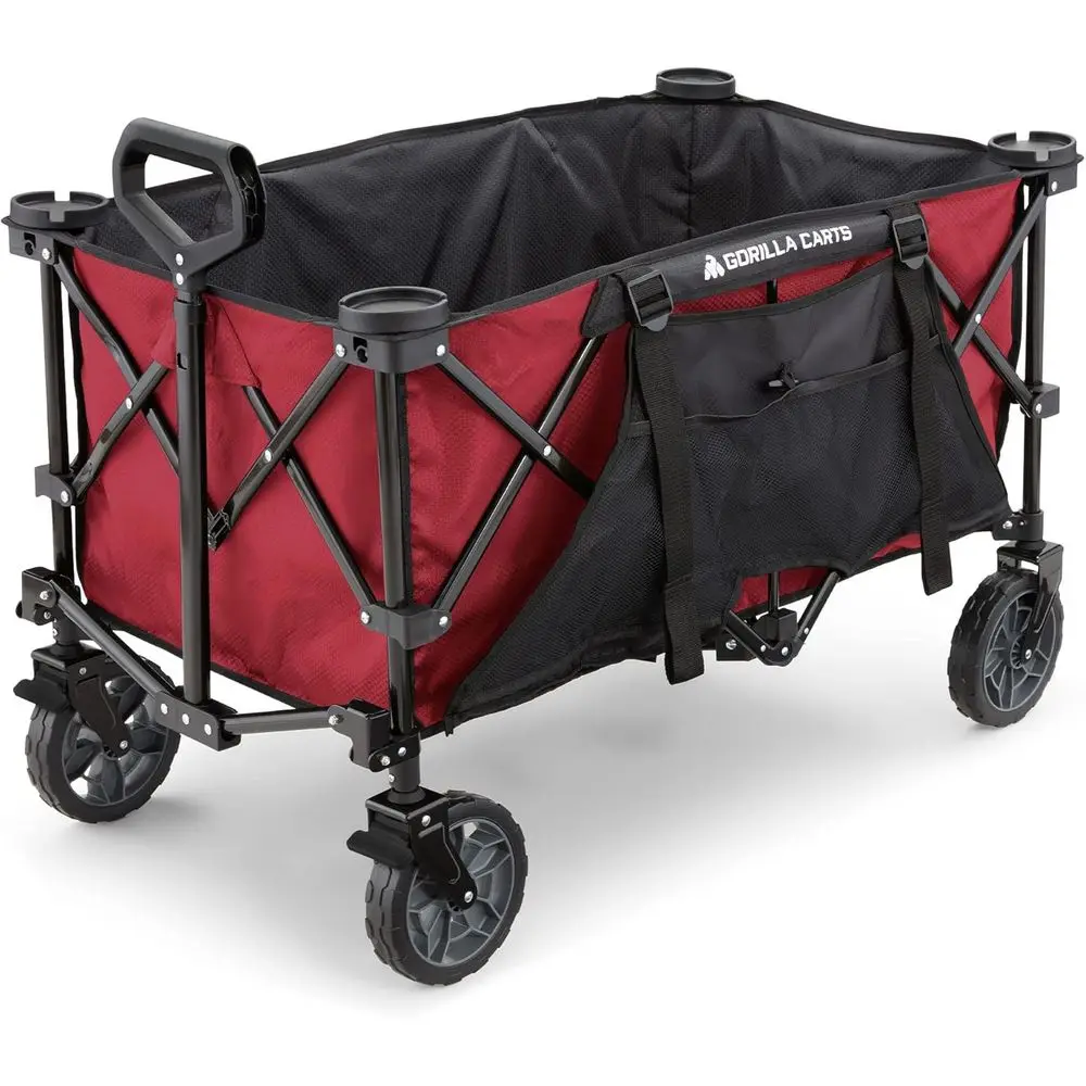 Collapsible olding Outdoor Utility Wagon, 7 Cu t Oversized Bed, 150 lb Load Rating, Red – oldable Rolling Cart w/ kets & Cup Hol
Collapsible olding Outdoor Utility Wagon, 7 Cu t Oversized Bed, 150 lb Load Rating, Red – oldable Rolling Cart w/ kets & Cup Hol