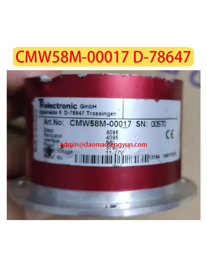 CMW58M-00017 D-78647 Second hand Encoders CMW58M 00017 D 78647,Fast shipping 
CMW58M-00017 D-78647 Second hand Encoders CMW58M 00017 D 78647,Fast shipping