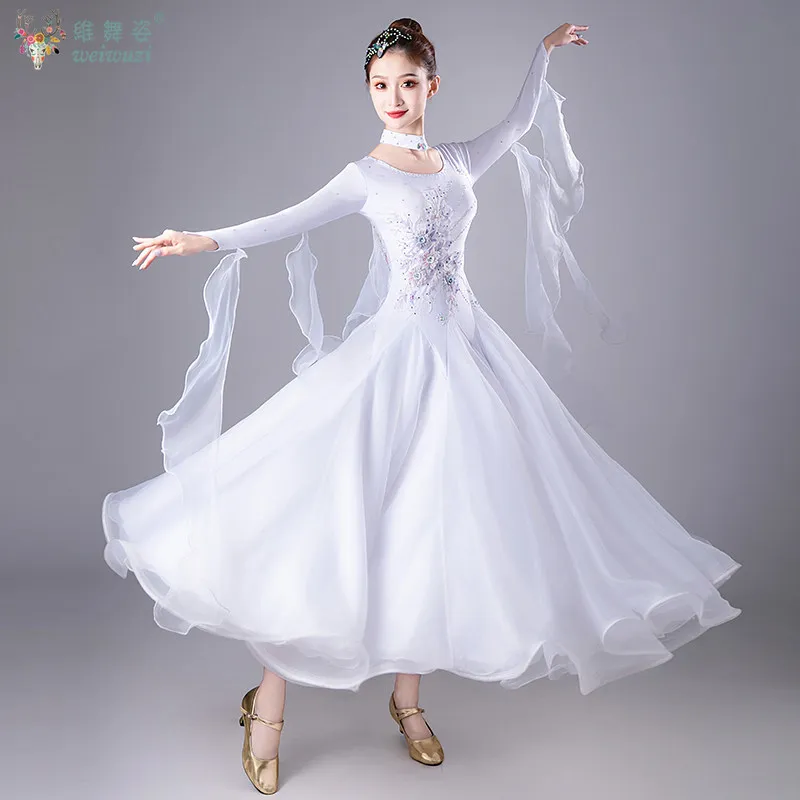 Ballroom Dance Performance Costumes Big Swing Dresses Women's High-end Modern Dress Waltz Foxtrot Quickstep Competition Clothes
Ballroom Dance Performance Costumes Big Swing Dresses Women's High-end Modern Dress Waltz Foxtrot Quickstep Competition Clothes