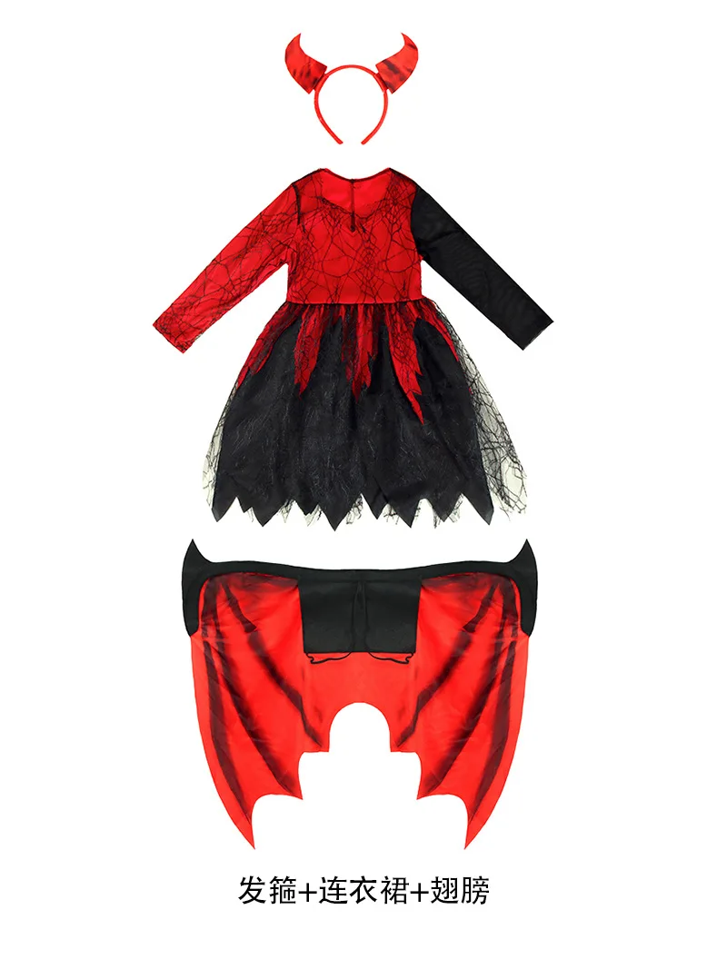 Carnival Halloween Vampire Cosplay Devil Girl Costume Kindergarten Stage Children's Performance
Carnival Halloween Vampire Cosplay Devil Girl Costume Kindergarten Stage Children's Performance