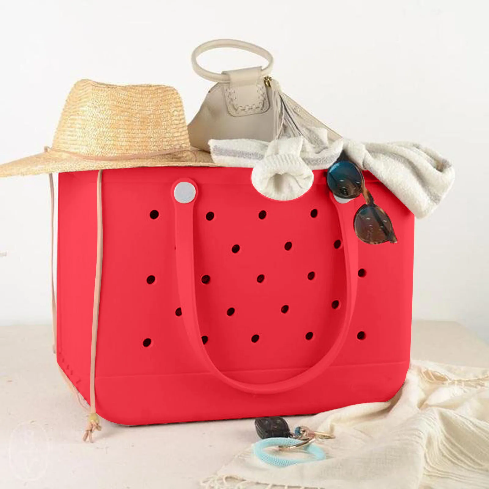Beach Bag Storage Bag Handbag Solid Color Waterproof Eva Hole Large Storage Bag Outdoor Tote Bag Portable Travel Bags EVA
Beach Bag Storage Bag Handbag Solid Color Waterproof Eva Hole Large Storage Bag Outdoor Tote Bag Portable Travel Bags EVA