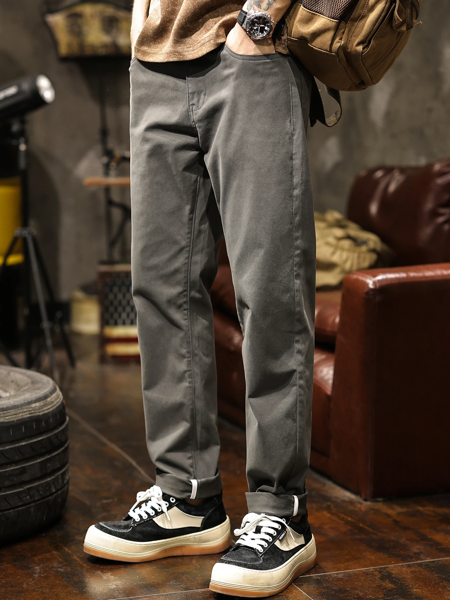 American Retro Workwear Pants Men's Spring Autumn Loose Straight Casual Long Trousers Versatile Comfortable Cotton Blend
American Retro Workwear Pants Men's Spring Autumn Loose Straight Casual Long Trousers Versatile Comfortable Cotton Blend