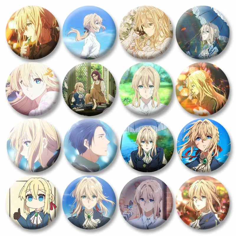 Anime Violet Evergarden Soft Button Pins Cartoon Figure Cosplay Badge Tinplate Round Brooch Clothes Backpack Accessories Gifts
Anime Violet Evergarden Soft Button Pins Cartoon Figure Cosplay Badge Tinplate Round Brooch Clothes Backpack Accessories Gifts