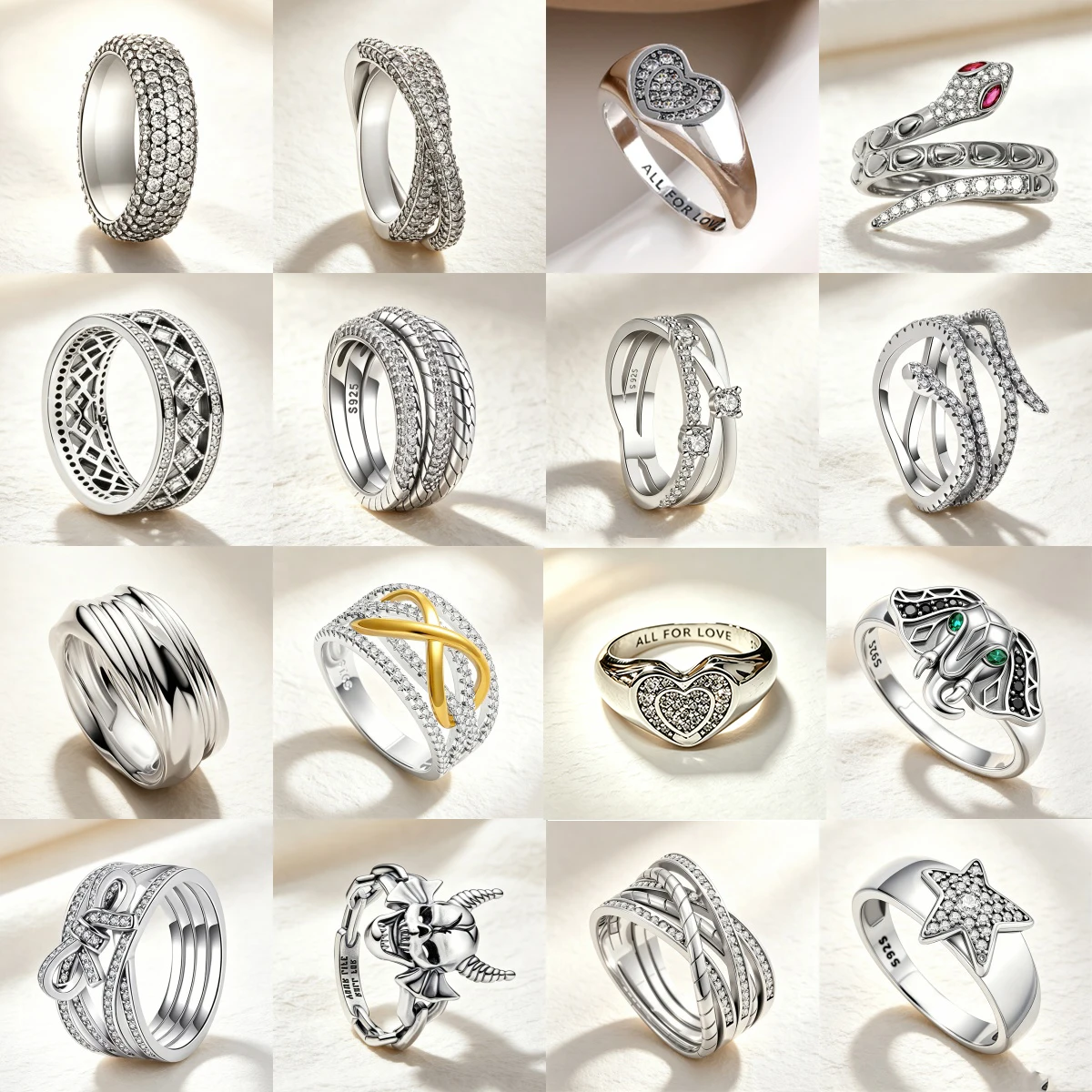 New 925 Silver Snake Shaped Heart-Shaped Zircon Sparkling Ring, Suitable For Women's High-End Jewelry Wedding Anniversary Gift
New 925 Silver Snake Shaped Heart-Shaped Zircon Sparkling Ring, Suitable For Women's High-End Jewelry Wedding Anniversary Gift