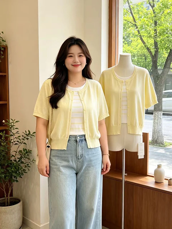 plus Size Summer Design Loose Short Sleeve Fake Two-Piece Open Cardigan Versatile Slimming Shirt Korean Style Casual Top
plus Size Summer Design Loose Short Sleeve Fake Two-Piece Open Cardigan Versatile Slimming Shirt Korean Style Casual Top