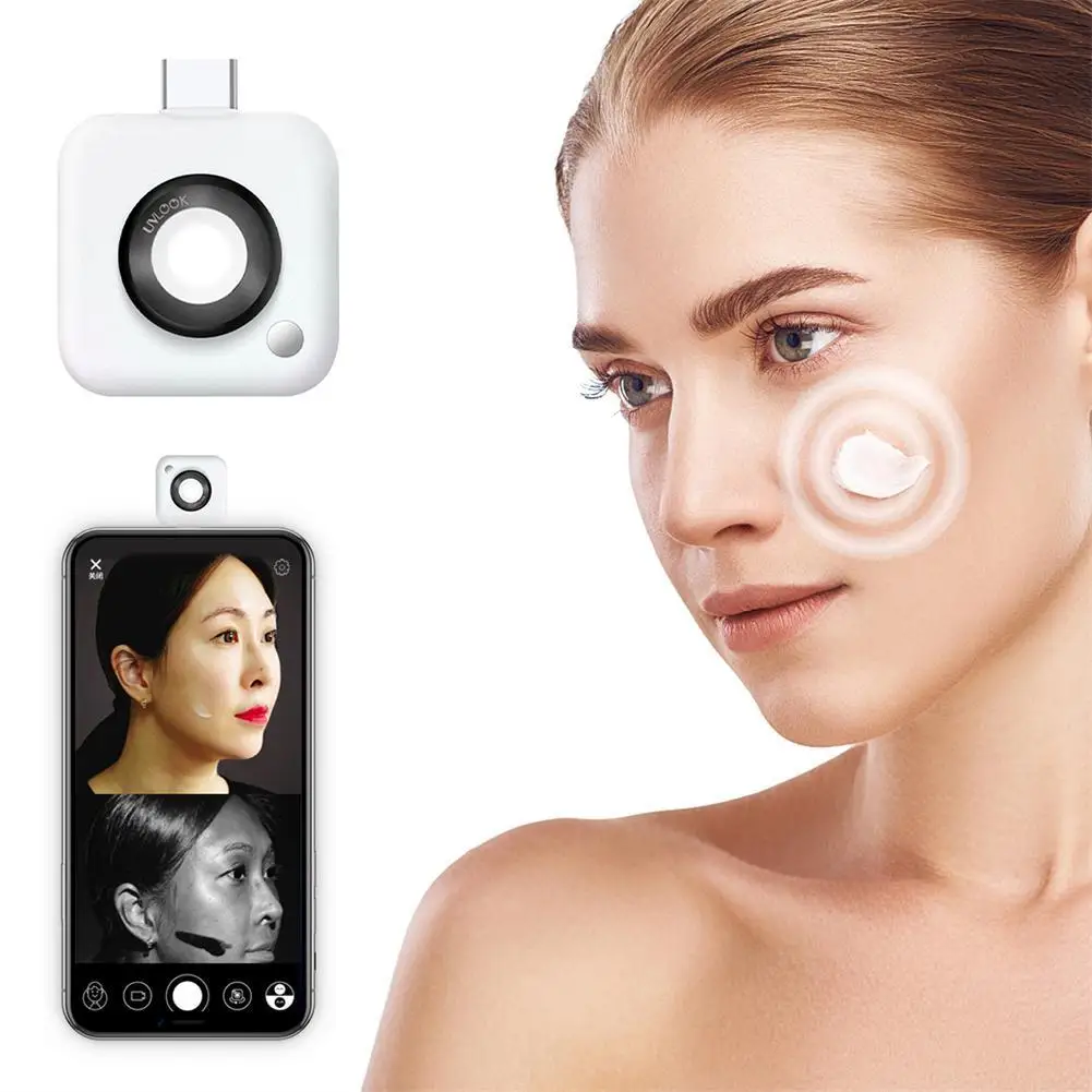 Portable UVlook UV Camera For Sunscreen Test For Smartphone Visible Facial Sun Protection For Type C Android Interface
Portable UVlook UV Camera For Sunscreen Test For Smartphone Visible Facial Sun Protection For Type C Android Interface