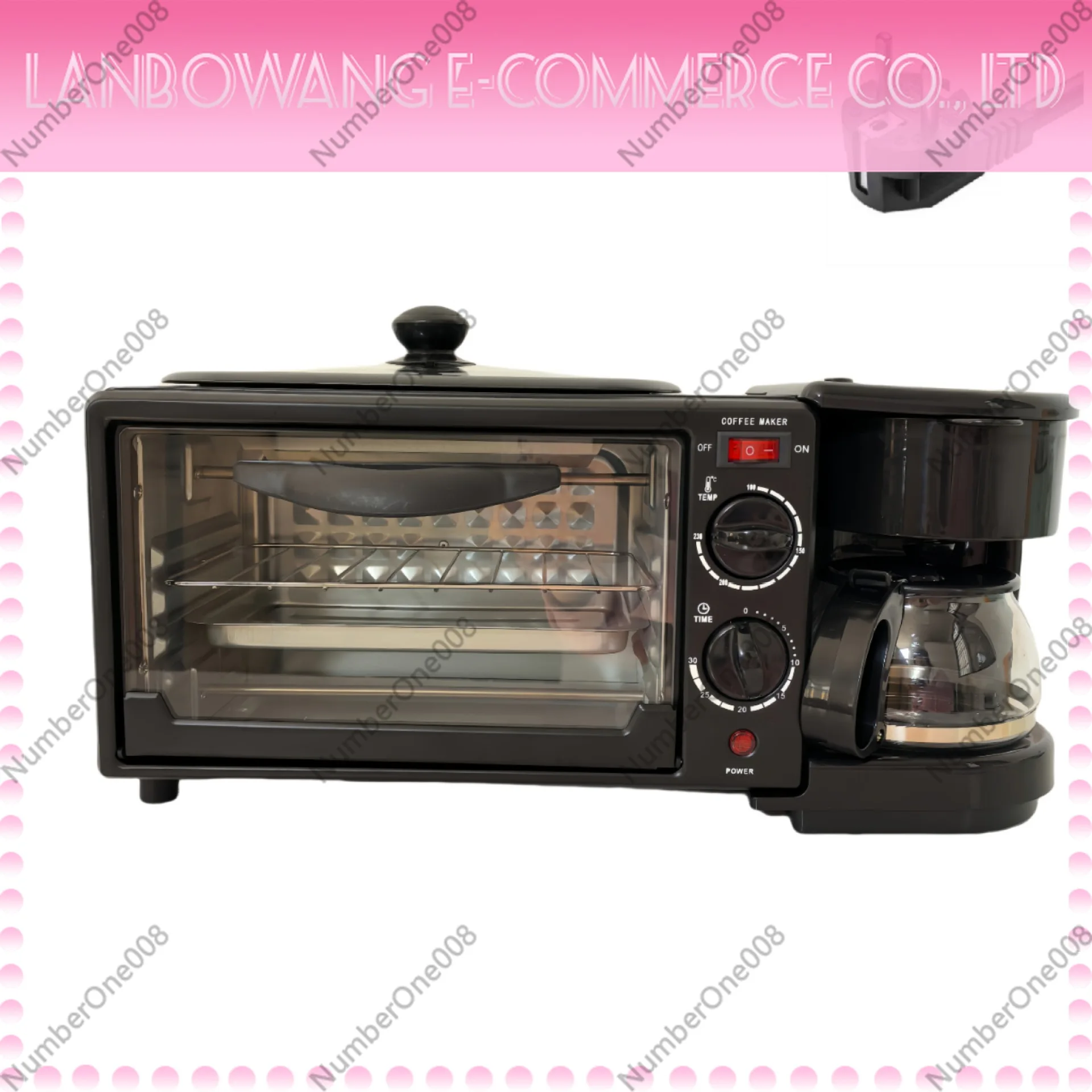 110V 220V 3 in 1 Multifunction Breakfast Station Sandwich Maker Mini Oven Toaster with Timer for Home Kitchen EU US Plug
110V 220V 3 in 1 Multifunction Breakfast Station Sandwich Maker Mini Oven Toaster with Timer for Home Kitchen EU US Plug