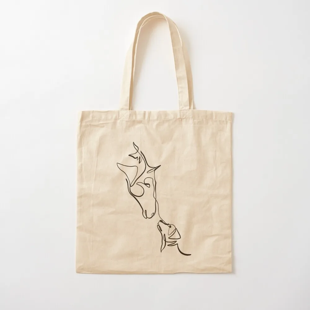 Horse and Dog One Line Drawing Art Print Tote Bag cloth bag woman Canvas shoulder bag handbag
Horse and Dog One Line Drawing Art Print Tote Bag cloth bag woman Canvas shoulder bag handbag