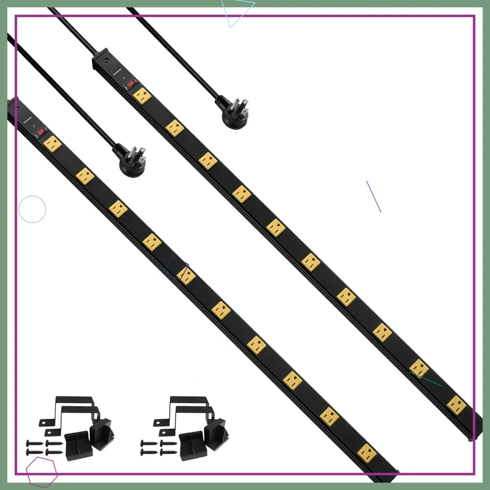 10 Outlet Heavy Duty Power Strip with Surge Protection, 6FT Cord, Wall Mountable for Shop and Garage - 2 Pack
10 Outlet Heavy Duty Power Strip with Surge Protection, 6FT Cord, Wall Mountable for Shop and Garage - 2 Pack