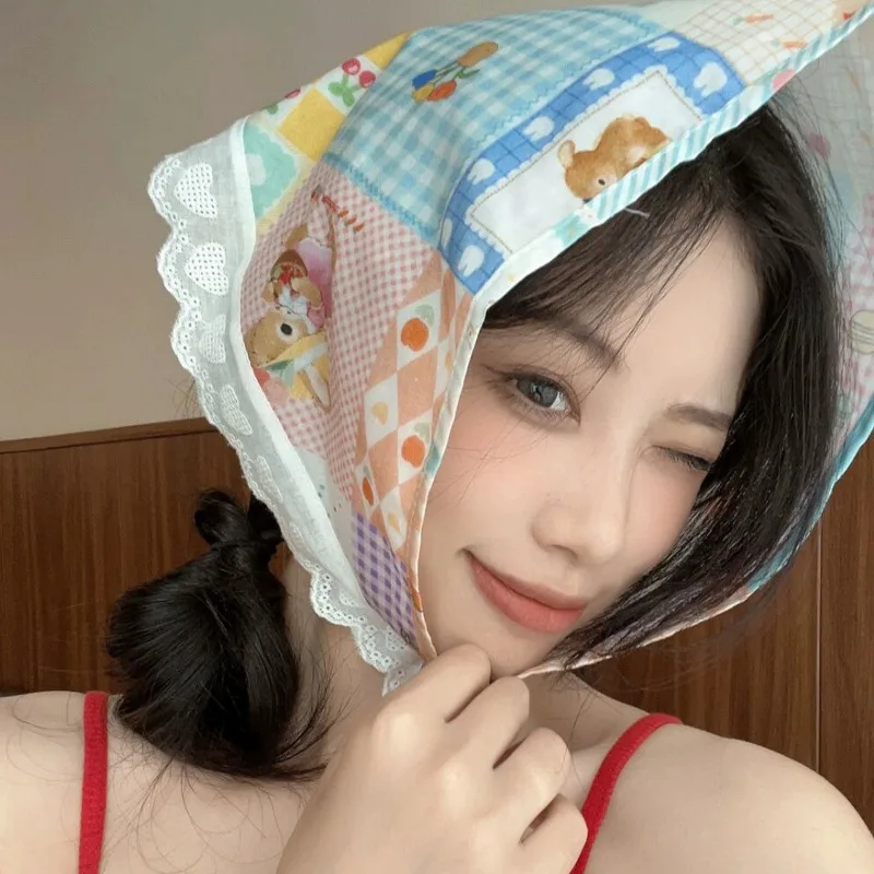 Sweet Floral Lace Triangle Headscarf Summer Long Tie Band Light Wrap Hair Scarf Beach Photo Neck Hair Accessories for Girls
Sweet Floral Lace Triangle Headscarf Summer Long Tie Band Light Wrap Hair Scarf Beach Photo Neck Hair Accessories for Girls