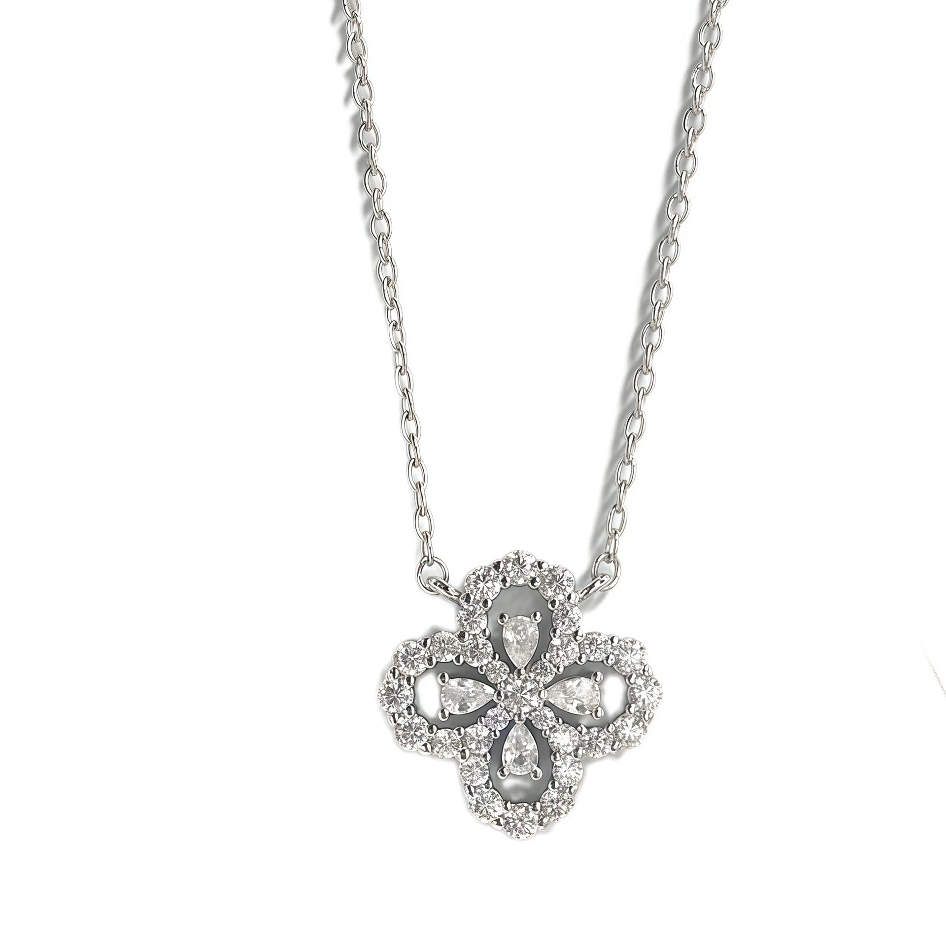 Live Broadcast Best-Selling Light Luxury Women's Necklace, Lucky Four-Leaf Clover with Hollow Zircon Pendant for Dating & Party
Live Broadcast Best-Selling Light Luxury Women's Necklace, Lucky Four-Leaf Clover with Hollow Zircon Pendant for Dating & Party