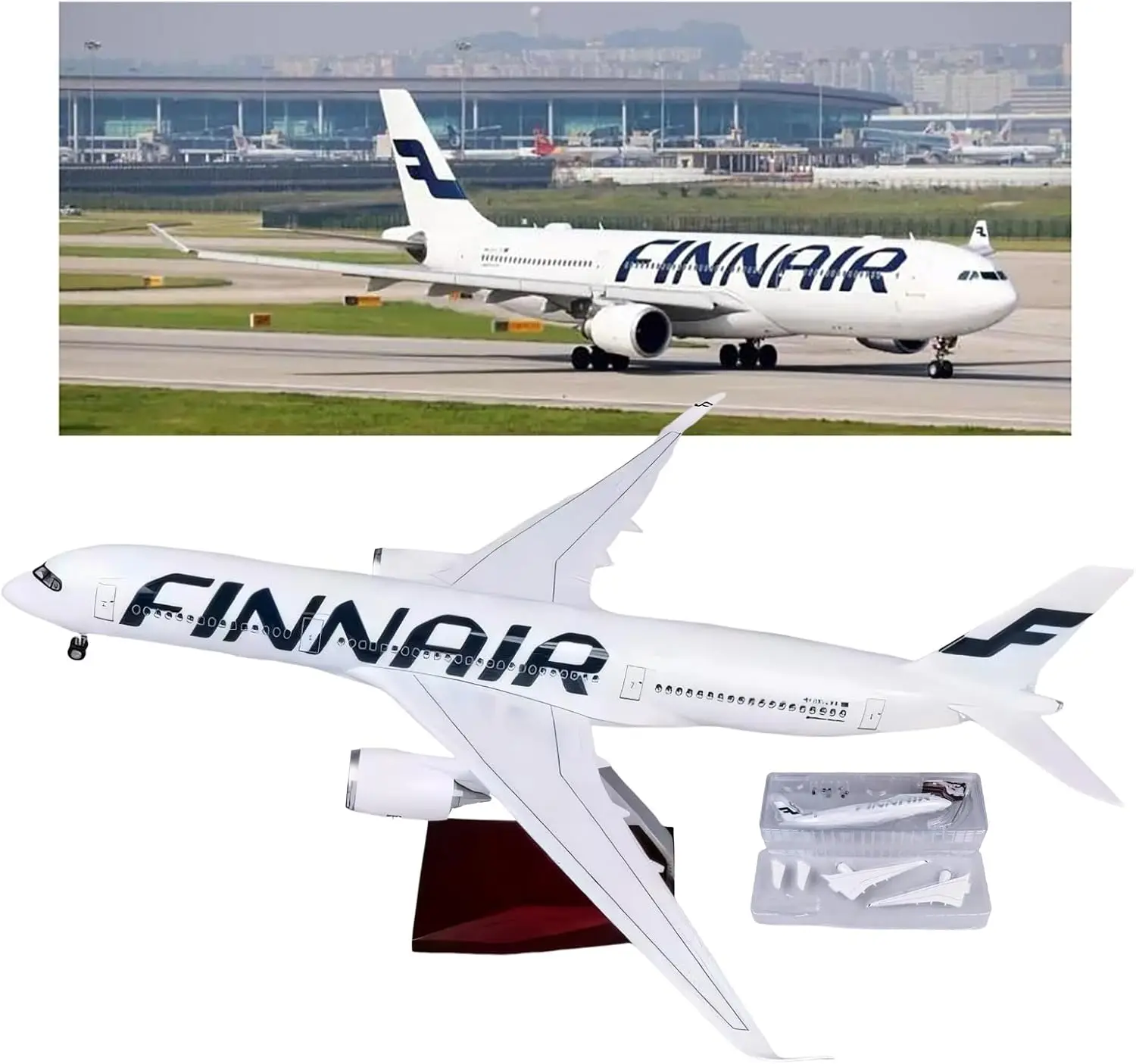 1/142 Scale FINN A350 Airplane Model Toy Kit W Light And Wheel Diecast Resin Plane Model for Collections and Displays
1/142 Scale FINN A350 Airplane Model Toy Kit W Light And Wheel Diecast Resin Plane Model for Collections and Displays