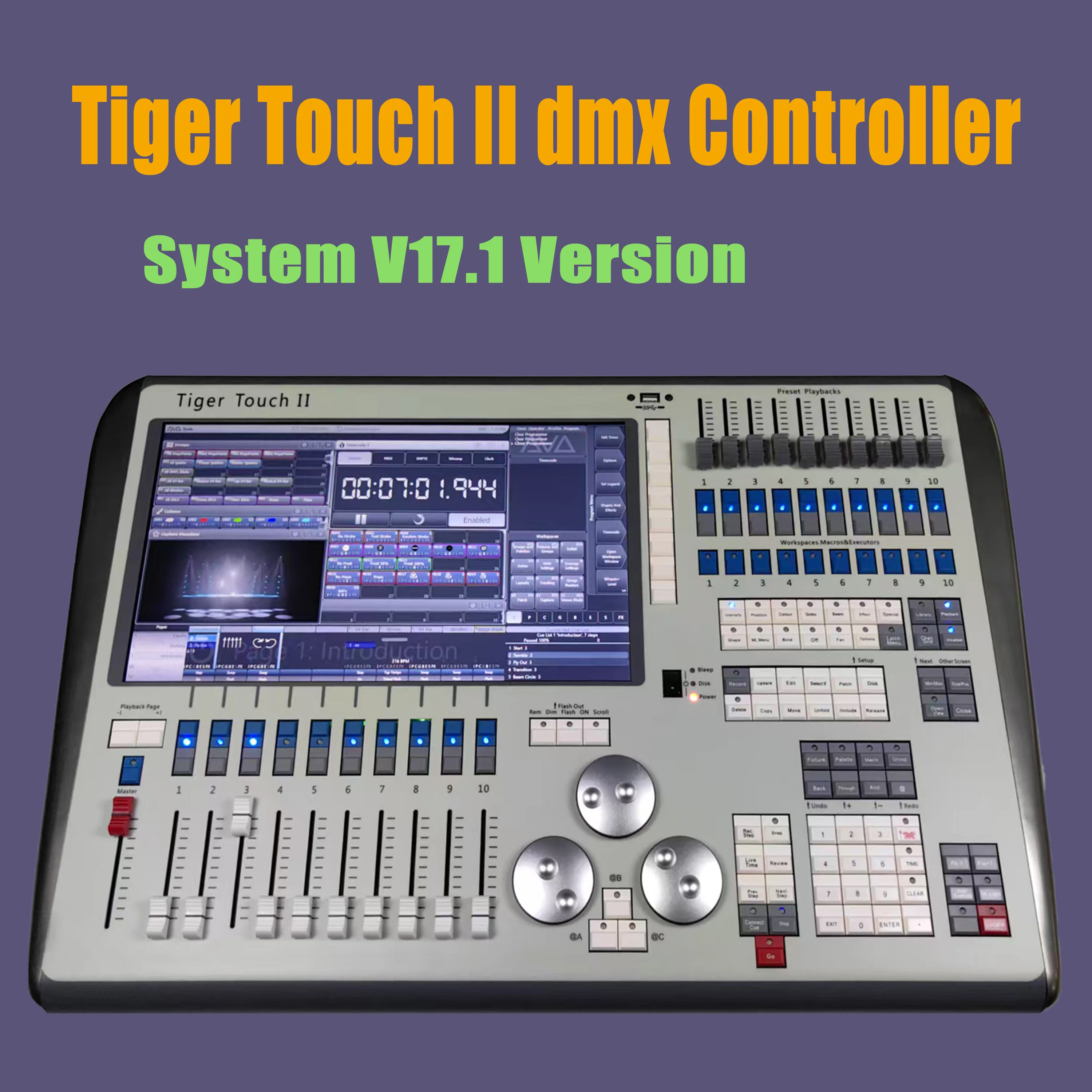 V17.1 Tiger Touch II DMX Controller Tiger Touch 2 Tiger Touch2 Capacitive Touchscreen
V17.1 Tiger Touch II DMX Controller Tiger Touch 2 Tiger Touch2 Capacitive Touchscreen