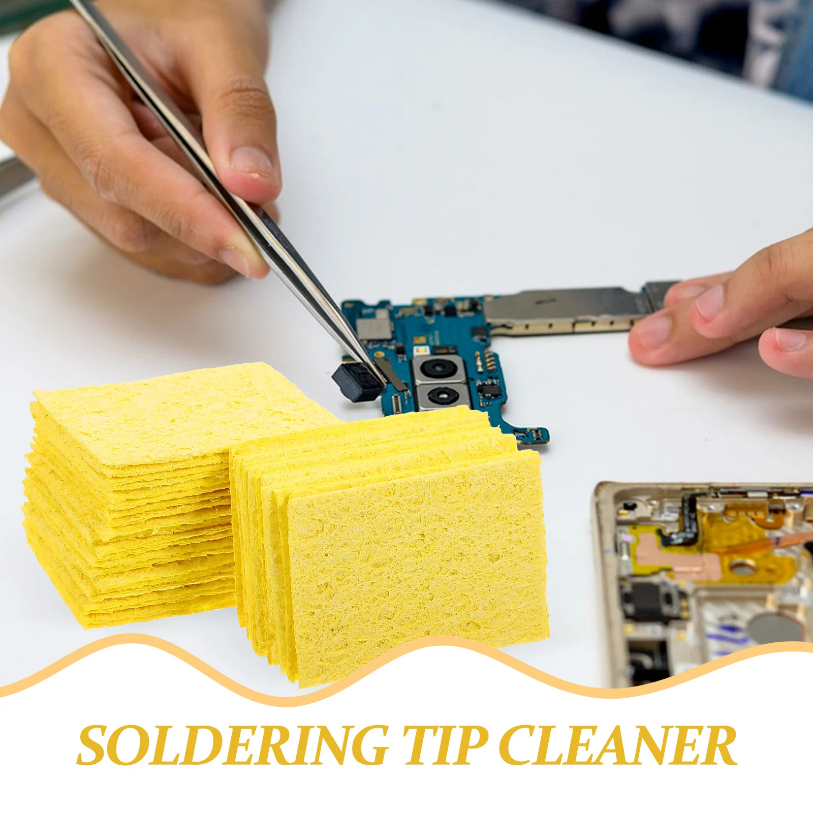 100pcs Soldering Tip Cleaner High Temp Resistant Foaming Sponges Large Size Solder Cleaning Sponge Pad accessories kit welding
100pcs Soldering Tip Cleaner High Temp Resistant Foaming Sponges Large Size Solder Cleaning Sponge Pad accessories kit welding