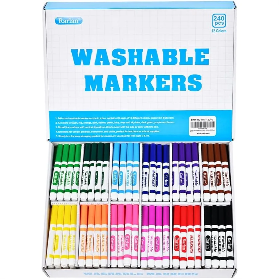 Washable Markers Bulk 240 Count 12 Colors For Kids Classroom School Supplies
Washable Markers Bulk 240 Count 12 Colors For Kids Classroom School Supplies