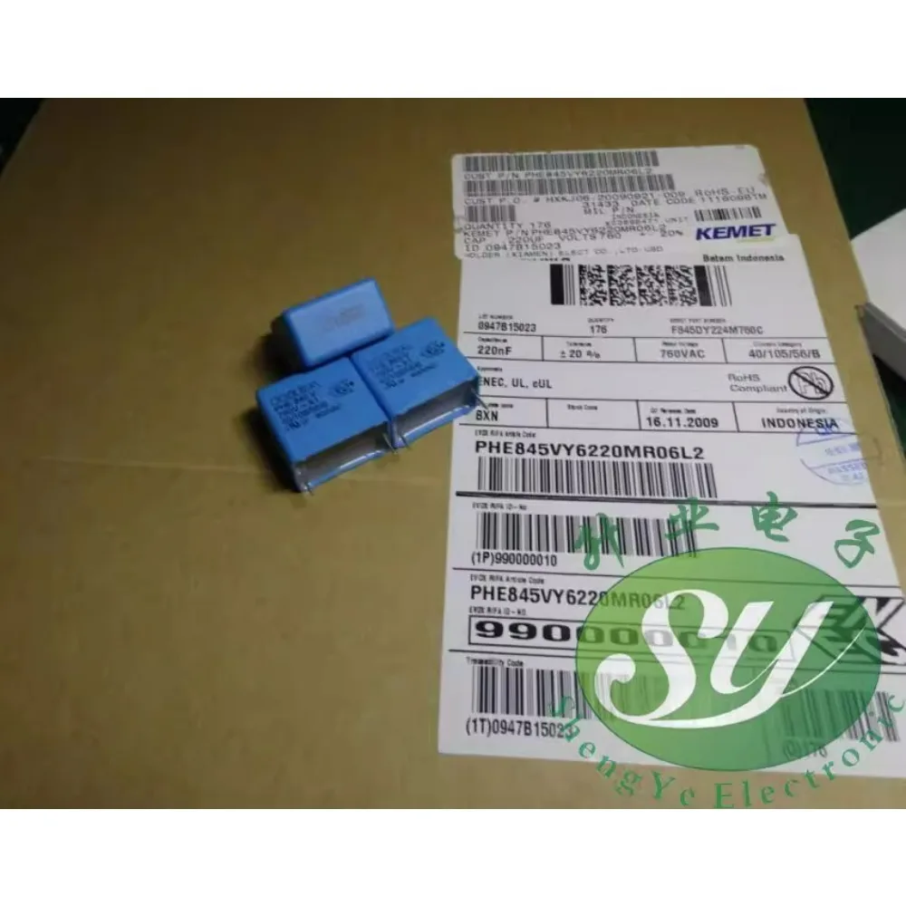 PHE845 0.22uf/760vAC 220nf 224 Brand New 22mm Film Capacitor PHE845VY6220MR
PHE845 0.22uf/760vAC 220nf 224 Brand New 22mm Film Capacitor PHE845VY6220MR