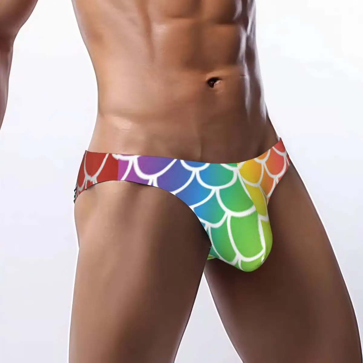 Men Bikini Briefs Beautiful Rainbow Fish Scale Male Underwear Breathable Underpants
Men Bikini Briefs Beautiful Rainbow Fish Scale Male Underwear Breathable Underpants