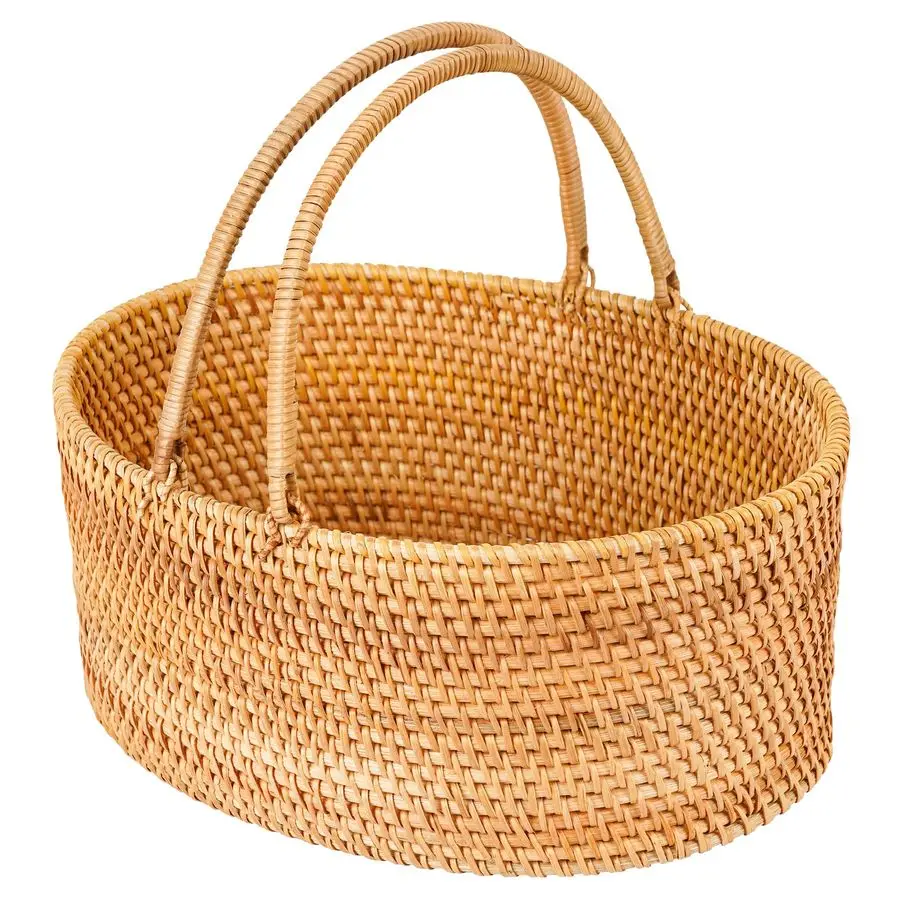 Rattan Picnic Basket with Handles, Large Oval Gift Basket, HandWoven Basket for Fruit, Empty Gift Basket for Festival, Wedding,
Rattan Picnic Basket with Handles, Large Oval Gift Basket, HandWoven Basket for Fruit, Empty Gift Basket for Festival, Wedding,