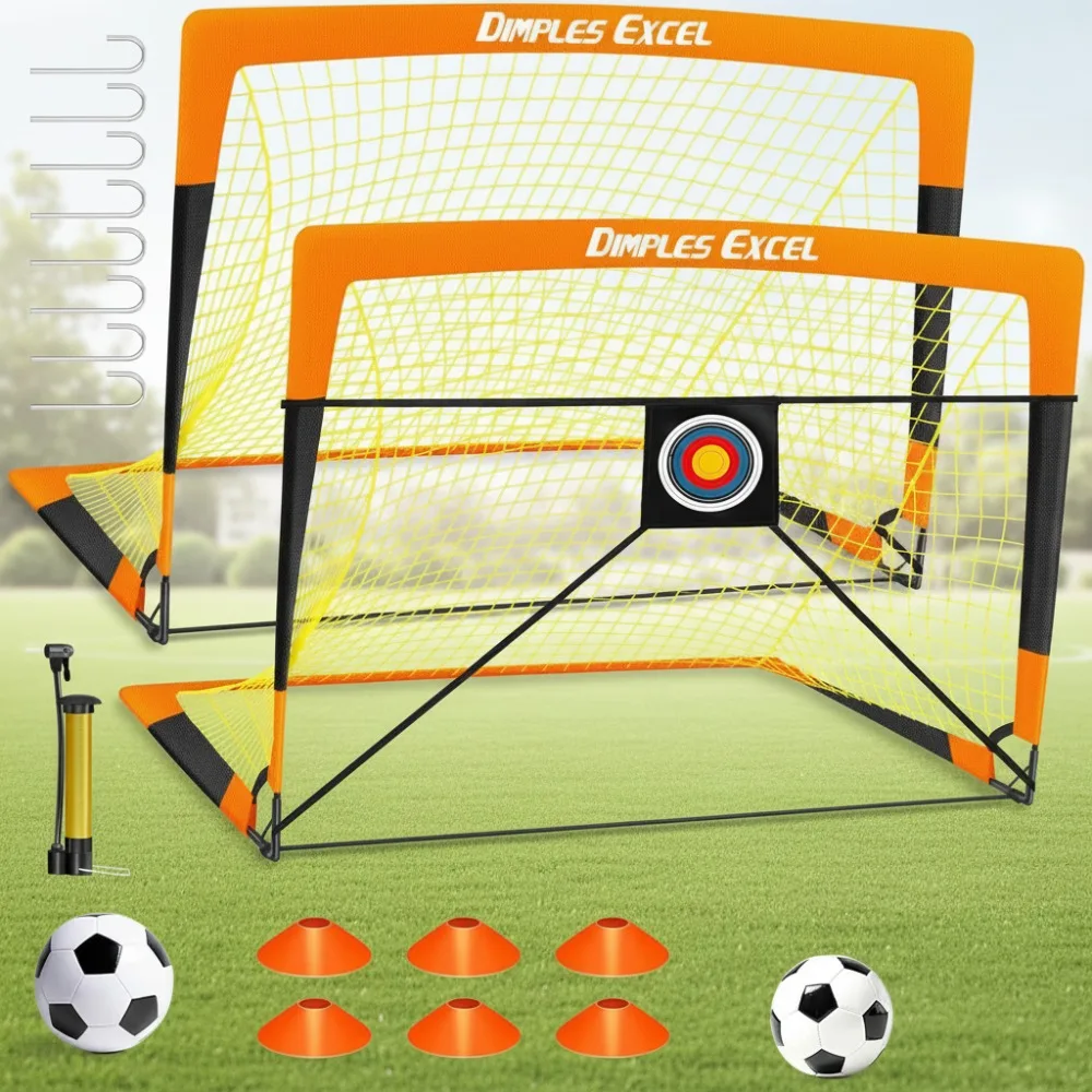 Kids Soccer Goal Set 7x5 FT Portable Folding Training Net with Target Board & Ball for Backyard Practice
Kids Soccer Goal Set 7x5 FT Portable Folding Training Net with Target Board & Ball for Backyard Practice