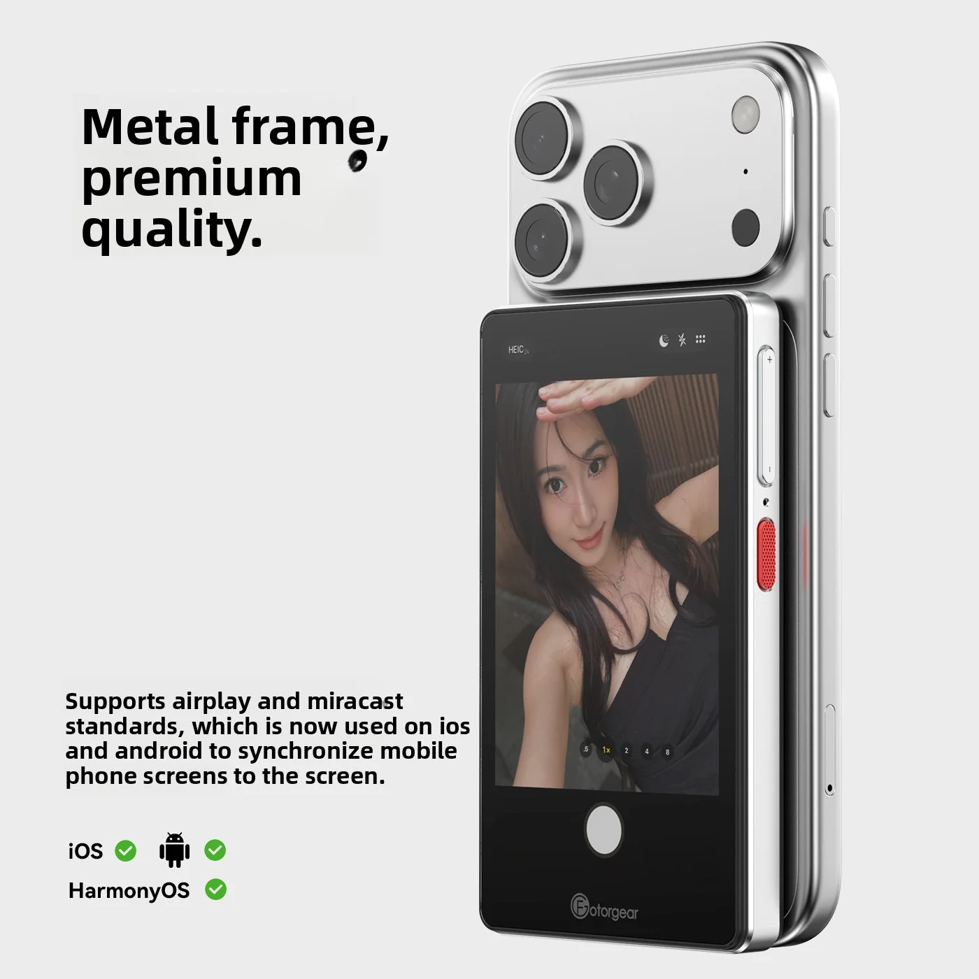 Беспроводной магнитный монитор Fotorgear MS02 4 дюйма для смартфона с Bluetooth и зумом для видеоблогов, прямых трансляций и видеозаписи
Беспроводной магнитный монитор Fotorgear MS02 4 дюйма для смартфона с Bluetooth и зумом для видеоблогов, прямых трансляций и видеозаписи