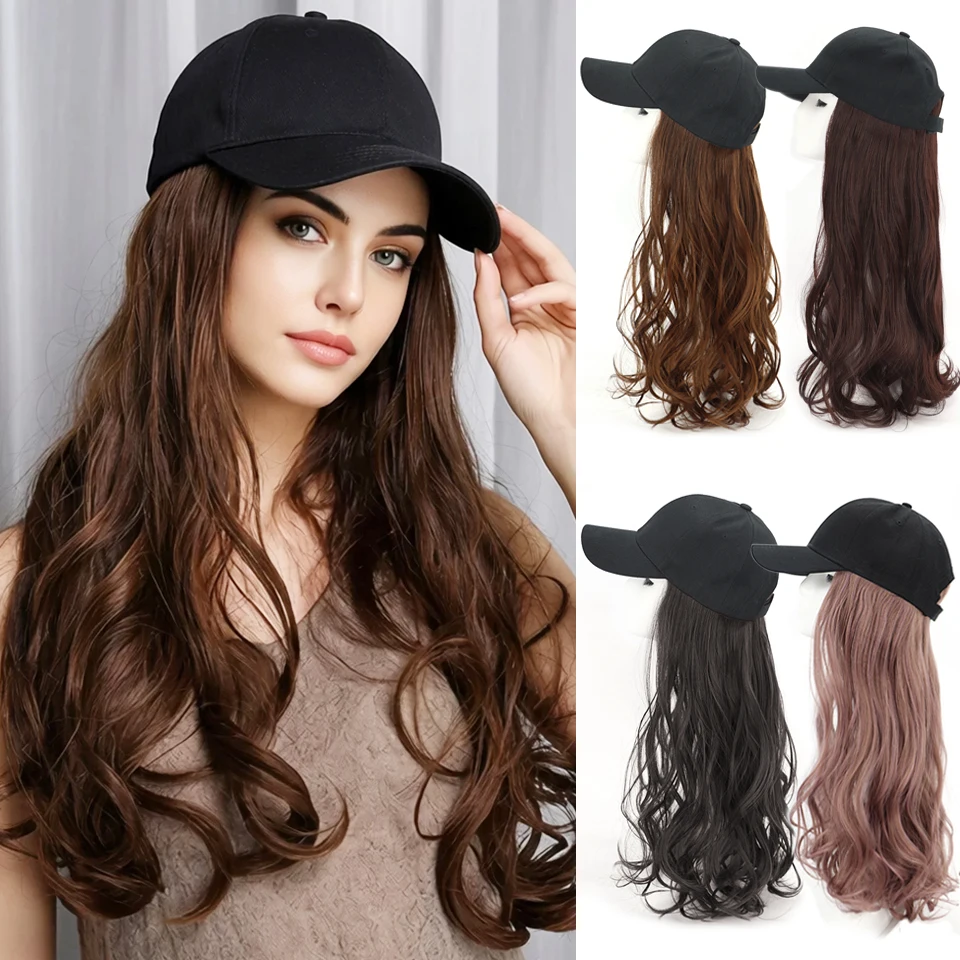 Hat Wig for Women Long Wavy Baseball Cap Wig Heat-Resisting Synthetic Hair Extensions, Adjustable Brown Black Baseball Hat Wig
Hat Wig for Women Long Wavy Baseball Cap Wig Heat-Resisting Synthetic Hair Extensions, Adjustable Brown Black Baseball Hat Wig