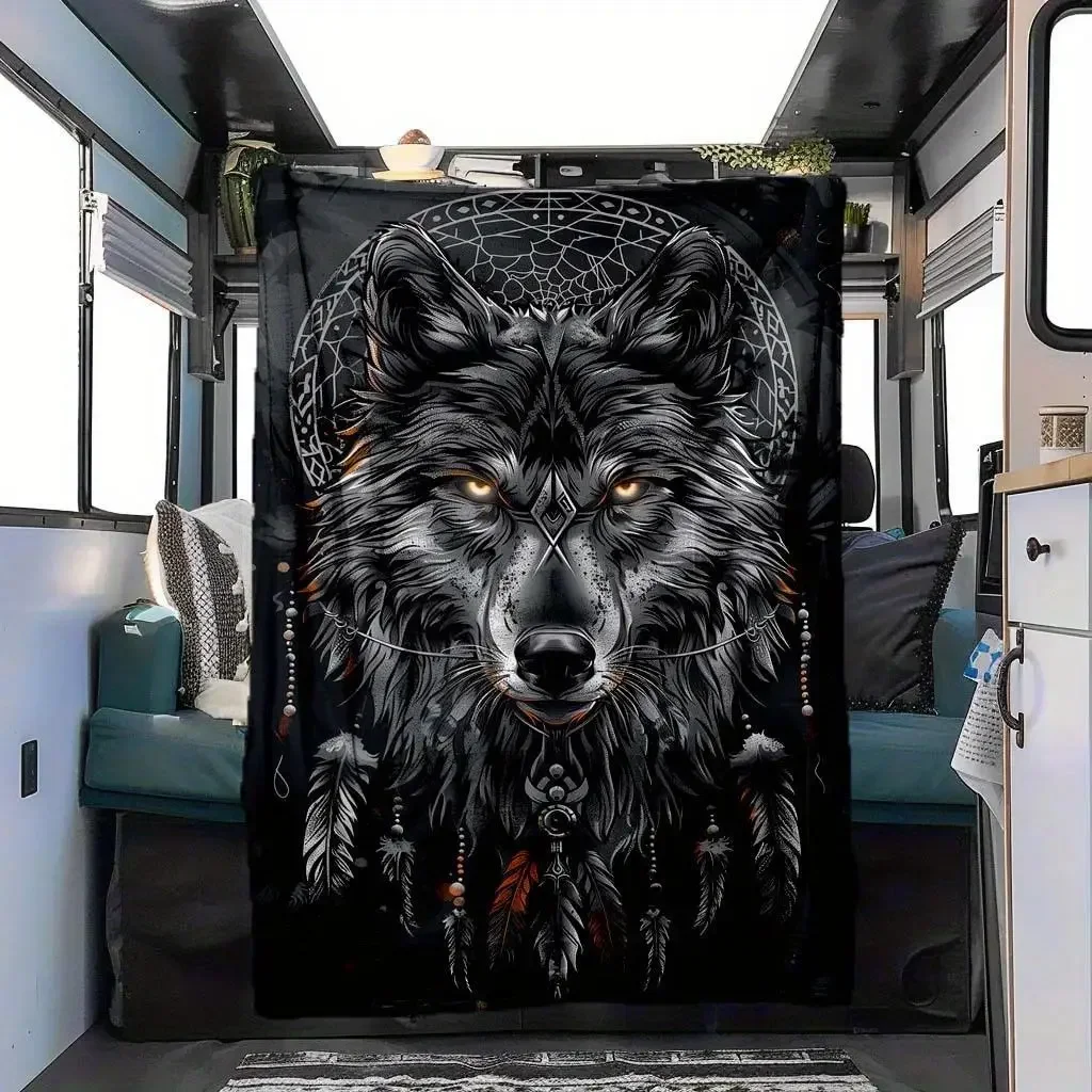 Mystery Wolf Head Blanket Black Wolf Head Pattern For Adventure Loving Friends Family Creative Gift Bedroom Camping Available
Mystery Wolf Head Blanket Black Wolf Head Pattern For Adventure Loving Friends Family Creative Gift Bedroom Camping Available
