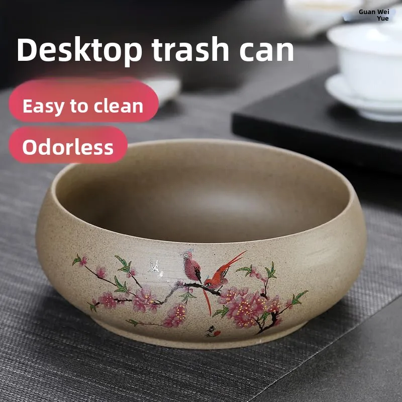 Elegant Ceramic Desktop Trash Can Living Room Tea Table Chinese Style Waste Bin Semi-Circular Shape Storage Bucket for Home C...
Elegant Ceramic Desktop Trash Can Living Room Tea Table Chinese Style Waste Bin Semi-Circular Shape Storage Bucket for Home C...