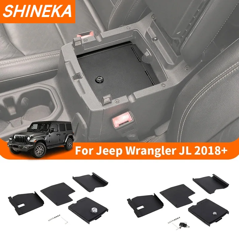 SHINEKA Car Armrest Safe Storage Box Key Combination Lock Anti-theft for Jeep Wrangler JL 2018 Up for Jeep Gladiator JT 2018 Up
SHINEKA Car Armrest Safe Storage Box Key Combination Lock Anti-theft for Jeep Wrangler JL 2018 Up for Jeep Gladiator JT 2018 Up
