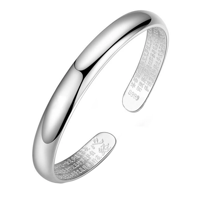 999 Foot Sterling Silver Open Glossy Heart Sutra Bracelet Solid Classic Women's Simple Inner Heart Sutra Free Shipping
999 Foot Sterling Silver Open Glossy Heart Sutra Bracelet Solid Classic Women's Simple Inner Heart Sutra Free Shipping