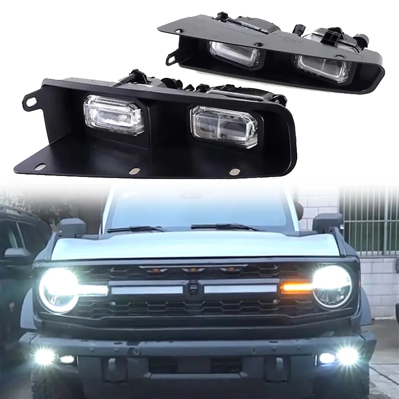 2X Fog Lights Fog LED Lamp For Ford Bronco 2021 2022 2023-2025 LED Daytime Running Lights Driving Front Bumper fog light
2X Fog Lights Fog LED Lamp For Ford Bronco 2021 2022 2023-2025 LED Daytime Running Lights Driving Front Bumper fog light