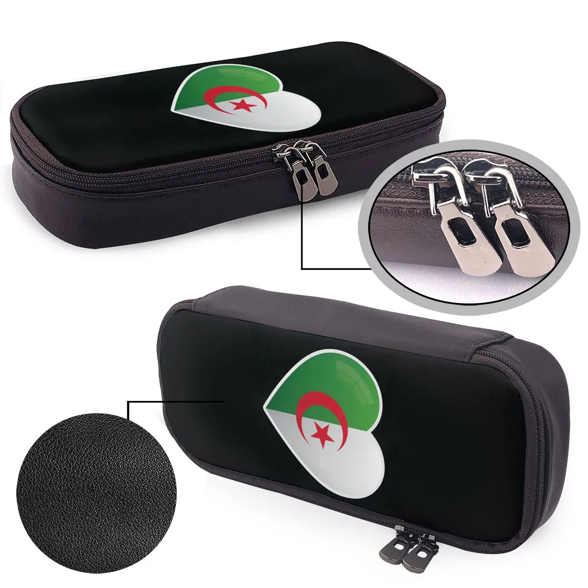 Algeria Algerian Flag Love Icon Leather Pencil Cases Pencil Pouch Storage Stationery Supplies Pen Box Pencil Bag for Boy Girl
Algeria Algerian Flag Love Icon Leather Pencil Cases Pencil Pouch Storage Stationery Supplies Pen Box Pencil Bag for Boy Girl