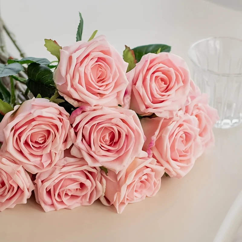 3pcs Realistic High-grade Hand Feel Moisturizing Rose Flowers Simulated Living Room Table Artificial Flowers Decoration
3pcs Realistic High-grade Hand Feel Moisturizing Rose Flowers Simulated Living Room Table Artificial Flowers Decoration