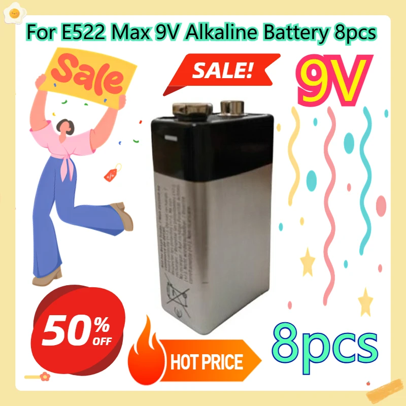 For E522 Max 9V Alkaline Battery 8pcs
For E522 Max 9V Alkaline Battery 8pcs