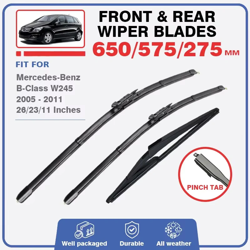 Wiper Blade For Mercedes Benz B Class W245 2005 - 2011 B Klasse Sport Front Rear Windshield Windscreen B200 B180 B160 B170 2006
Wiper Blade For Mercedes Benz B Class W245 2005 - 2011 B Klasse Sport Front Rear Windshield Windscreen B200 B180 B160 B170 2006