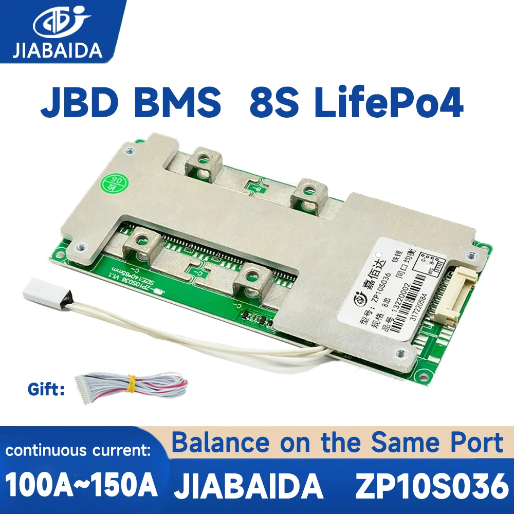JBD BMS 8S 24V Lifepo4 100A 120A 150A Continuous Current Lithium Battery Management System with Balance Temp Sensor JIABAIDA BMS
JBD BMS 8S 24V Lifepo4 100A 120A 150A Continuous Current Lithium Battery Management System with Balance Temp Sensor JIABAIDA BMS