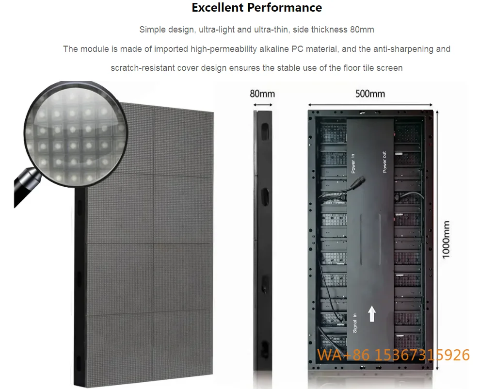 P2.6 Floor Standing LED Dance Floor Tile Digital Signage Display
P2.6 Floor Standing LED Dance Floor Tile Digital Signage Display